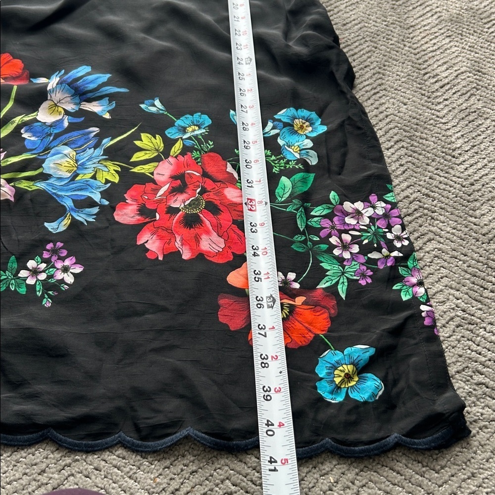 Johnny Was Black Dress with Multicolor Floral Georgette Dress, Size M - Picture 11 of 11